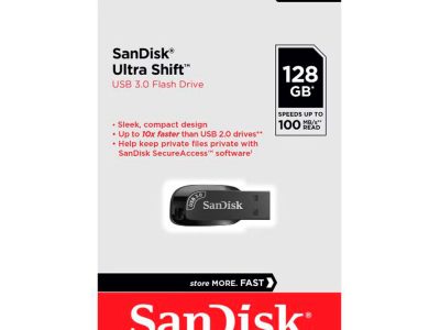 Memoria Usb SANDISK Ultra Shift 3.0 128GB COLOR Negro