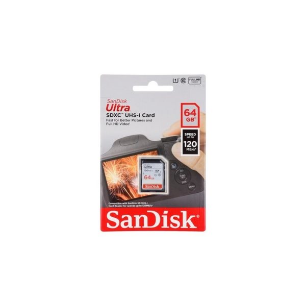 Tarjeta SD SanDisk Ultra SDHC/SDXC UHS-I  64GB 120Mb/s C10 U1 - Imagen 3