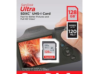 Tarjeta SD SANDISK Ultra 128gb COLOR Gris