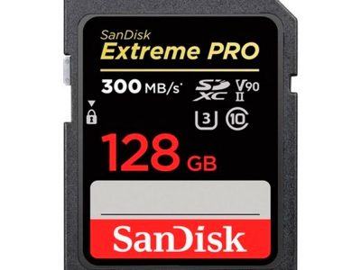 Tarjeta SD SANDISK Extreme PRO UHS-II 128GB COLOR Negro Y Rojo