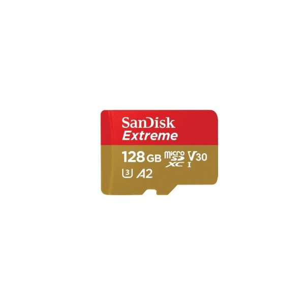 Tarjeta microSD SanDisk Extreme (Action Cam) UHS-I 128GB C10, U3, V30, A2