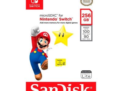 Memoria Micro SD SANDISK 256GB Nintendo Switch UHS-I COLOR Amarillo