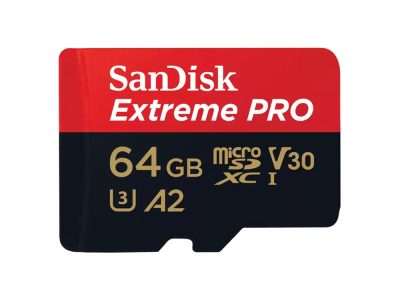 Tarjeta Micro SD SANDISK  Extreme Pro 64GB COLOR Negro Y Rojo