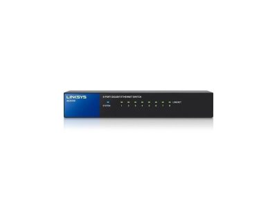 Switch 8 puertos Gigabit Ethernet (10/100,1000), Plug and Play, Funcion ahorro de energia- No Administrable