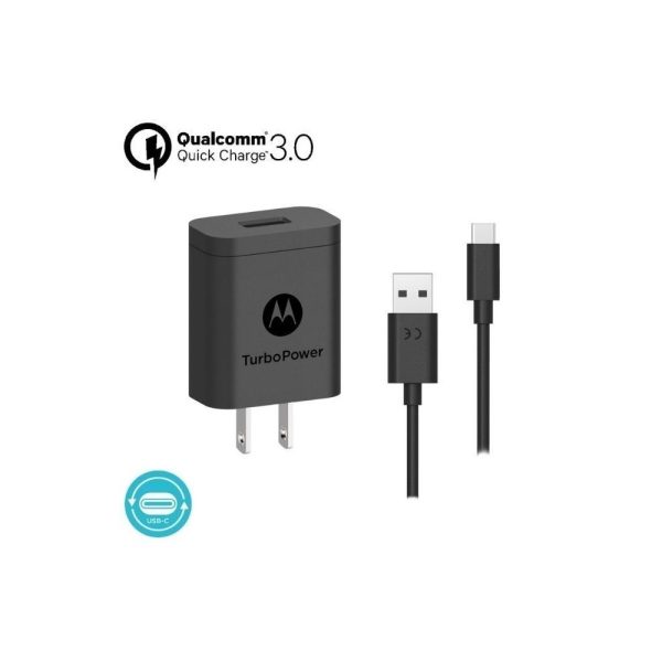 Cargador de pared Motorola TurboPower 18 USB-A w/ 1m USB-C cable - Imagen 4
