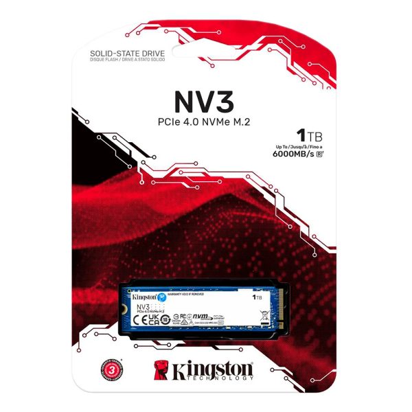 Unidad de estado solido ssd kingston 1000G NV3 M.2 2280 PCIe 4.0 NVMe