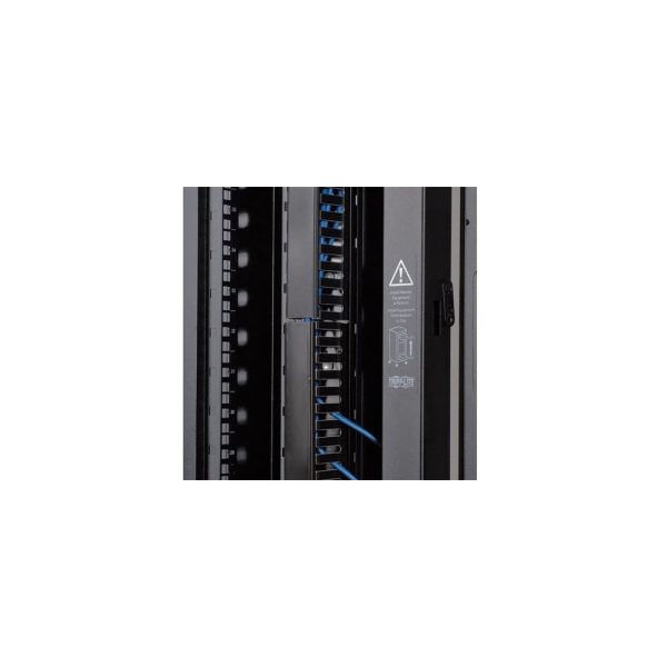 Sujetador de cables vertical SmartRack, 1.83 m [6 pies] - Doble ducto de peine con tapa e instalación sin herramientas - Imagen 3