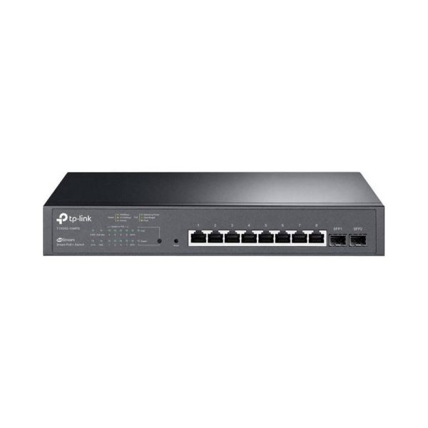 Switch TP-LINK Inteligente Gigabit PoE+ de 8 Puertos con 2 Ranuras SFP JetSteam