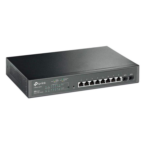 Switch TP-LINK Inteligente Gigabit PoE+ de 8 Puertos con 2 Ranuras SFP JetSteam - Imagen 3