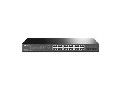 Switch TP-LINK Inteligente JetStream 24-Port Gigabit Smart PoE+ Switch with 4 SFP Slots