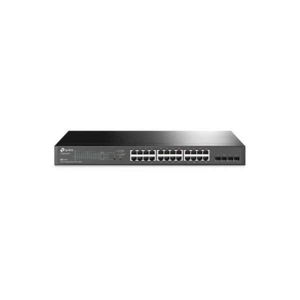 Switch TP-LINK Inteligente JetStream 24-Port Gigabit Smart PoE+ Switch with 4 SFP Slots