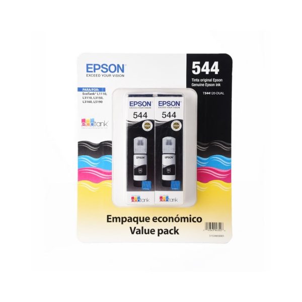 Botella Epson T544120-AL - Multipack 2 botellas Negras IMPRESORA L3110/L3150- Black Ink (4.500 paginas) - Imagen 4