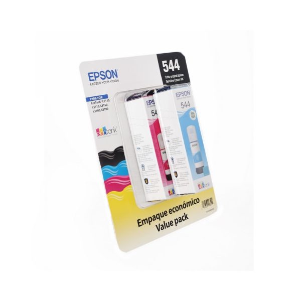 Botella Epson T544520-3P - Multipack 3 botellas Color cyan, magenta y yellow,  IMPRESORA L3110/L3150- cyan Ink (7.500 paginas) - Imagen 4