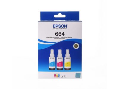 Botella Epson T664520-3P - Multipack 3 botellas Color cyan, magenta y yellow, IMPRESORA EPSON L200/210/350/355/555 (7.500 paginas)