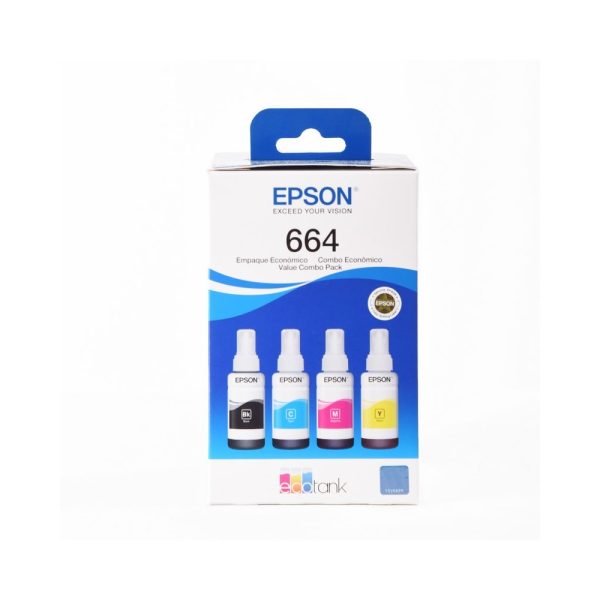 Botella Epson T664520-4P - Multipack Set 4 botellas negra, cyan, magenta y yellow,  IMPRESORA EPSON L200/210/350/355/555 (7.500 paginas) - Imagen 5
