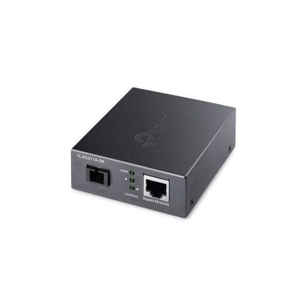 Convertidor de Fibra TPLINK SC Monomodo Gigabit. Hasta 20 km