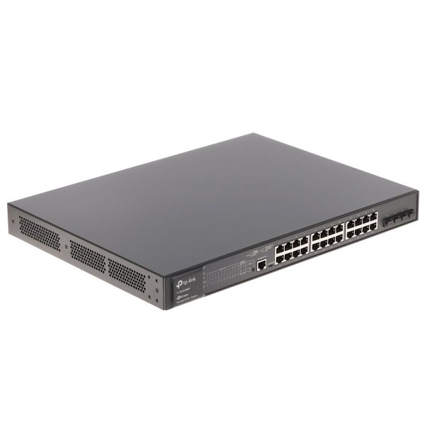 Switch TPLINK Administrable 24 Puertos Giga 24 Puertos POE L2 4 Ranuras SFP COLOR Negro - Imagen 4