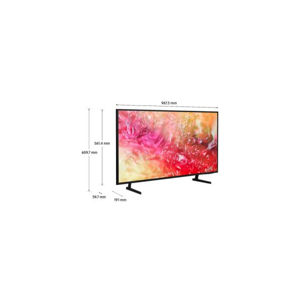 Televisor Samsung FLAT LED Smart TV 43 pulgadas Crystal UHD 4K  /3,840 x 2,160 /HDR / DVB-T2 /LAN /WIFI 5 / Bluetooth 5.2 / Google Meet / AirPlay 2 /modo ambiente/ Modo Juego/ HDMI x 3/ USB x1 /abre y edita archivos de Office/ Garantía 1 año, Ficha técnica completa en www.samsung.com.co - Imagen 3