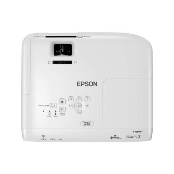 Video Proyector Portátil Epson PowerLite W49 3LCD WXGA con HDMI Blanco - Imagen 4