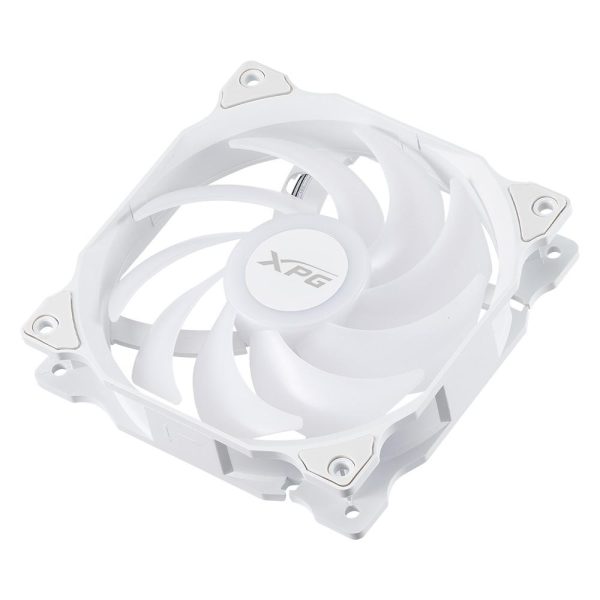XPG VENTO Reverse 120 ARGB PWM 3 Pack, White, Rifle Bearing, 120mm Fan, 4-Pin PWM, Speed: 300-1600 RPM, Max Air Flow: 65.33 CFM, Fan Noise: 24 dBA, 2 Years Warranty - Imagen 3
