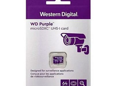 Tarjeta MicroSD WESTERN DIGITAL 64GB Para Cámaras de Seguridad COLOR Purpura
