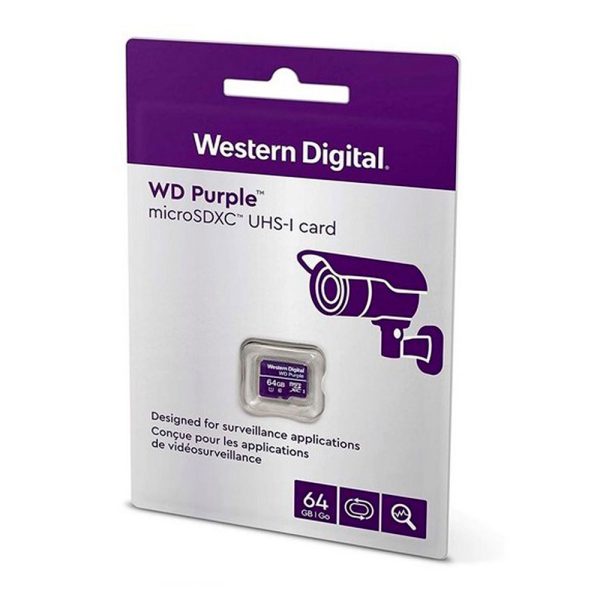 Tarjeta MicroSD WESTERN DIGITAL 64GB Para Cámaras de Seguridad COLOR Purpura - Imagen 5