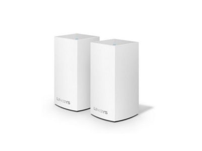 AC2600 2PK Linksys Velop -  Sistema Wi-Fi en malla para todo el hogar (paquete de 2 nodos, doble banda, instalación guiada por App,Sistema modular, gestión de red por App) Dual-Band , 802.11a/b/g/n/ac Wi-Fi Standards,Up to 3900 Mbps Wi-Fi Data Throughput 1 x 2.4 GHz / 2 x 5 GHz Frequencies,6 x Antennas & High Powered Amplifiers 2 x Gigabit Ethernet
