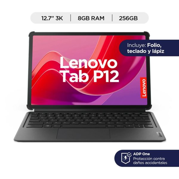 Tablet Lenovo P12 TB370U Pantalla 12,7 Pulgadas 3K Conectividad Solo Wifi Memoria 8GB + Almacenamiento 256GB Color Gris Incluye Teclado y Lapiz - Imagen 3