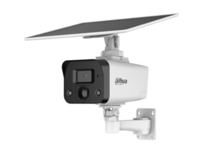 Cámara Dahua IP bala con panel solar 4mp, Smart dual light, 4G, H.265, IR 30M y luz cálida de 30M, detención huma, alarma sonora y luminosa, IP67, panel 10.5 W, batería 20000 MAH, soporta micro SD de hasta 256GB, modo AOV vigilancia 24h 7 dias a la semana.