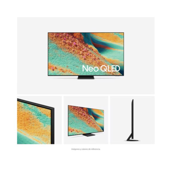 Televisor Samsung FLAT NEO QLED  Smart TV 55 pulgadas, UHD 4K  /3,840 x 2,160 / DVB-T2 / Procesador QN4 IA GEN2 144Hz/ Bluetooth / Dual Led / asistente de voz /  modo ambiente/ Modo Juego/  HDMI x 4 / USB x 2 /LAN/ abre y edita archivos de Office/ Control Solar/Garantía 1 año, Ficha tecnica completa en www.samsung.com.co