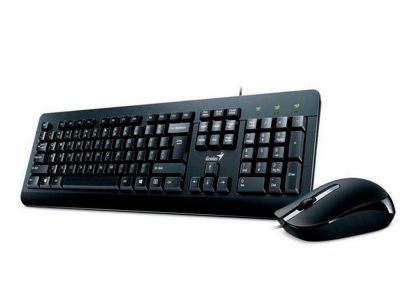 Combo Teclado GENIUS + Mouse Alámbrico KM-160 COLOR Negro