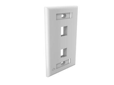 FACEPLATE PLANO 2P - GLOSSY - BLANCO (4X2)