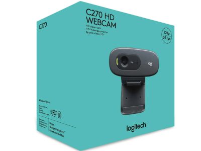 Cámara Web LOGITECH C270 HD 3MP COLOR Negro