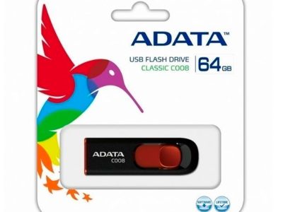 ADATA Memoria USB 2.0 64GB Retractil COLOR Negra