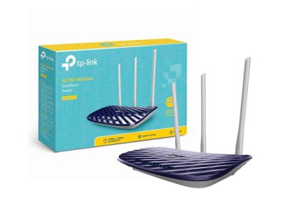 Router TPLINK Inalámbrico Doble Banda Ac750 Dual Band 3 Antenas Externas COLOR Gris Oscuro