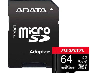 Micro SD ADATA 64GB Clase 10 Alta Resistencia + Adaptador
