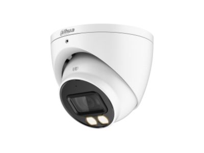 Camara Analoga Tipo Domo de 2MP/Lente Fijo 2.8MM/Smart Dual Light/Distancia de iluminación de 40m/Mic Incorporado/Reducción de Ruido en Tres Dimensiones 3D NR /Proteccion IP67/12 VDC