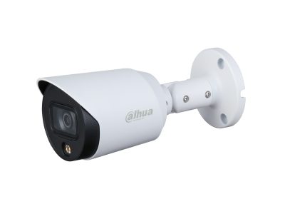 Camara Dahua Bullet, 2MP, Full Color, Lente Fijo 3,6mm, IR20M, Audio incorporado, 4en1 (CVI/TVI/AHD/CVBS), Semimetalica, DWDR, StarLight, IP67, 12VDC