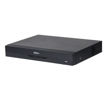 Grabador Dahua XVR, 4 canales, 6ch IP, Hasta 4K, 1ch de reconocimiento Facial, Penta-brid (CVBS/HDCVI/AHD/TVI/IP), Audio In/Out, H265, 1 HDD Maximo 6TB (Disco duro no incluido)