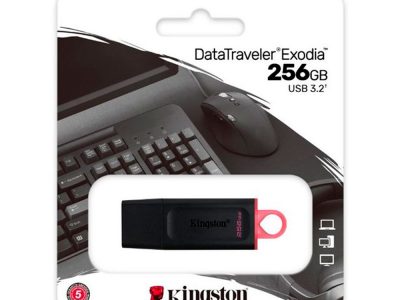 Memoria KINGSTON 256GB USB 3.2 Gen 1 COLOR Black + Pink