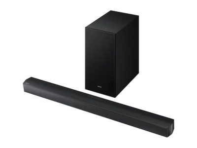 Barra de sonido Samsung, incluye subwoofer, sonido envolvente virtual en 3D, Q-SYMPHONY, cuenta con refuerzo en los sonidos graves, Altavoz central integrado, potencia 430 Vatios, 3,1 canales, conexión inalámbrica, Ficha técnica completa en www.samsung.com.co