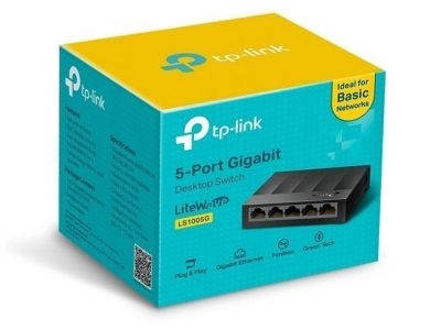 Switch TPLINK Gigabit de escritorio de 5 puertos, 10/100 /1000