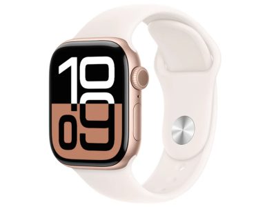 Apple Watch Series 10 GPS 42mm Rose Gold Aluminium Case with Light Blush Sport Band - S/M