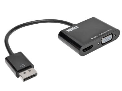Adaptador EATON Convertidor Todo En Uno DisplayPort A VGA/HDMI COLOR Negro