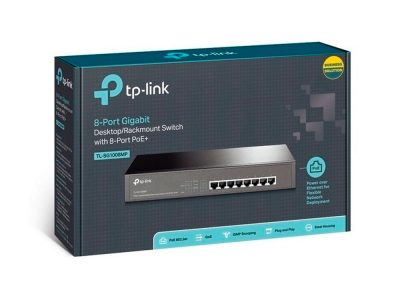 Switch TP-LINK PoE de 8 Puertos Gigabit COLOR Negro