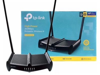 Router TPLINK Inalámbrico de Alta Potencia 300Mbps COLOR Negro