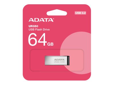 Memoria USB Adata -USB 3.2 / 64GB Metal Plata