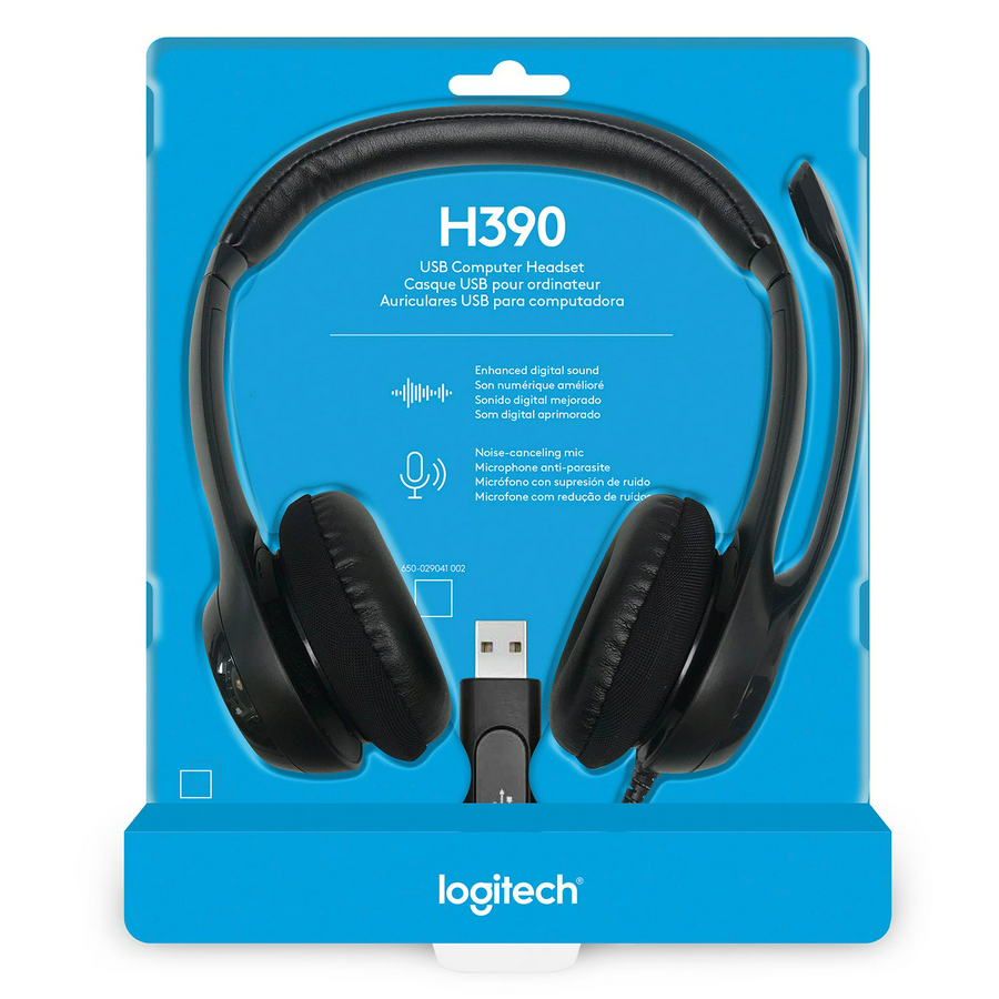Audífonos / Diadema Con Micrófono Logitech Usb Headset H390