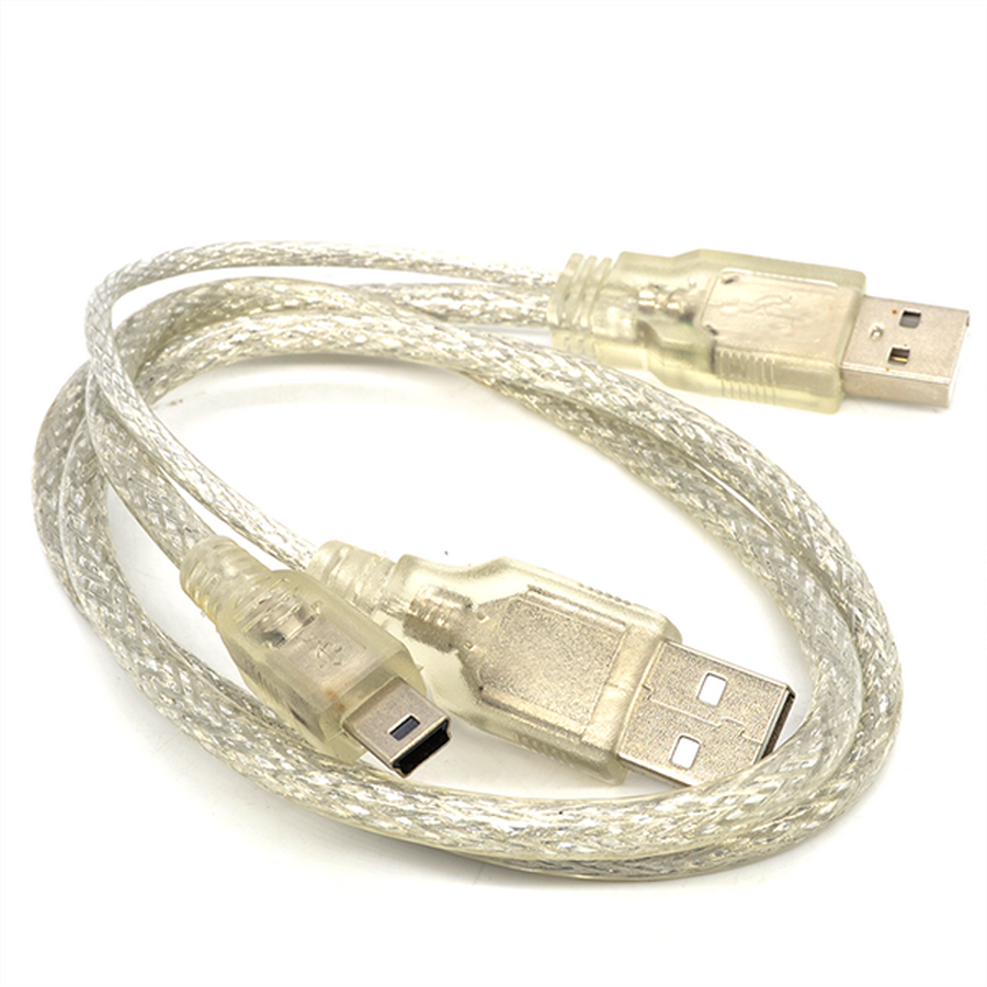 CABLE DOBLE USB A 5 PINES PARA CAJAS DISCOS DUROS 2.0
