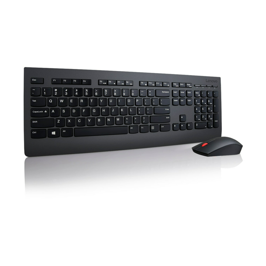 Combo teclado y mouse lenovo inalambrico - Negro